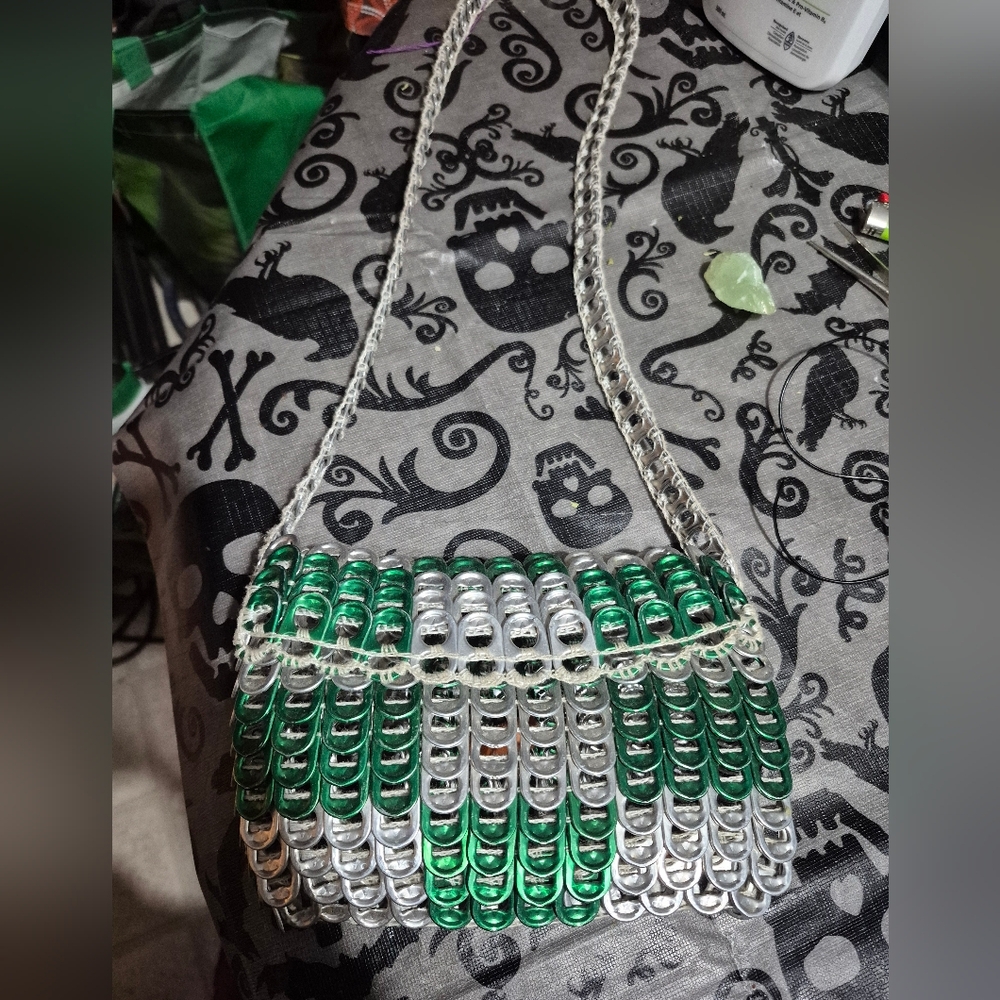 Green and Silver Pop Purse
